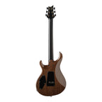 PRS Tekton T electric guitar in fuchsia aura finish with black satin neck, shown from the back highlighting the body and neck details.