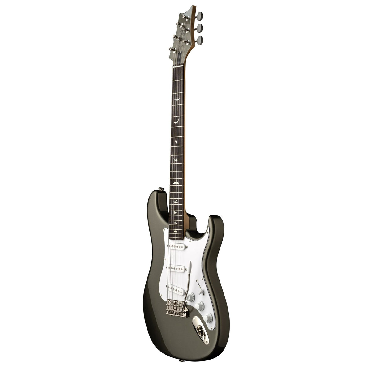 PRS Silver Sky Defender LTD electric guitar in willow green with a sleek body and six strings, showcasing its modern design.
