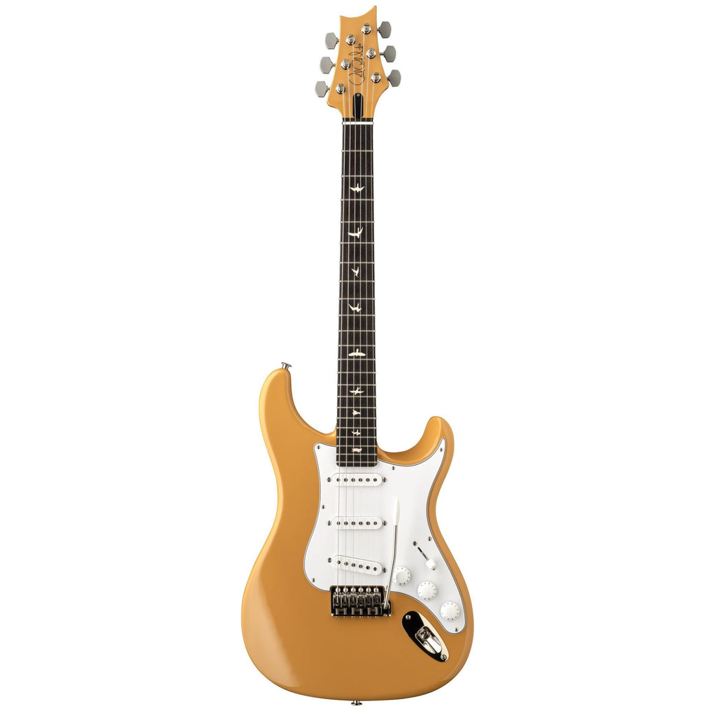 PRS Silver Sky Defender LTD electric guitar in Sandglow Yellow with a sleek body and classic design, showcasing its vibrant finish.