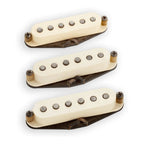 Seymour Duncan Antiquity for String Texas Hot guitar pickups shown in a close-up image with vintage-style metal covers.
