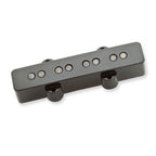Seymour Duncan Antiquity jazz bass bridge pickup showing vintage-style magnetic pole pieces and rust-resistant coil winding.