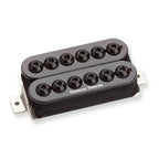 Black Seymour Duncan SH-6B Invader guitar pickup with chrome mounting hardware and coil design, suited for heavy metal and hard rock.