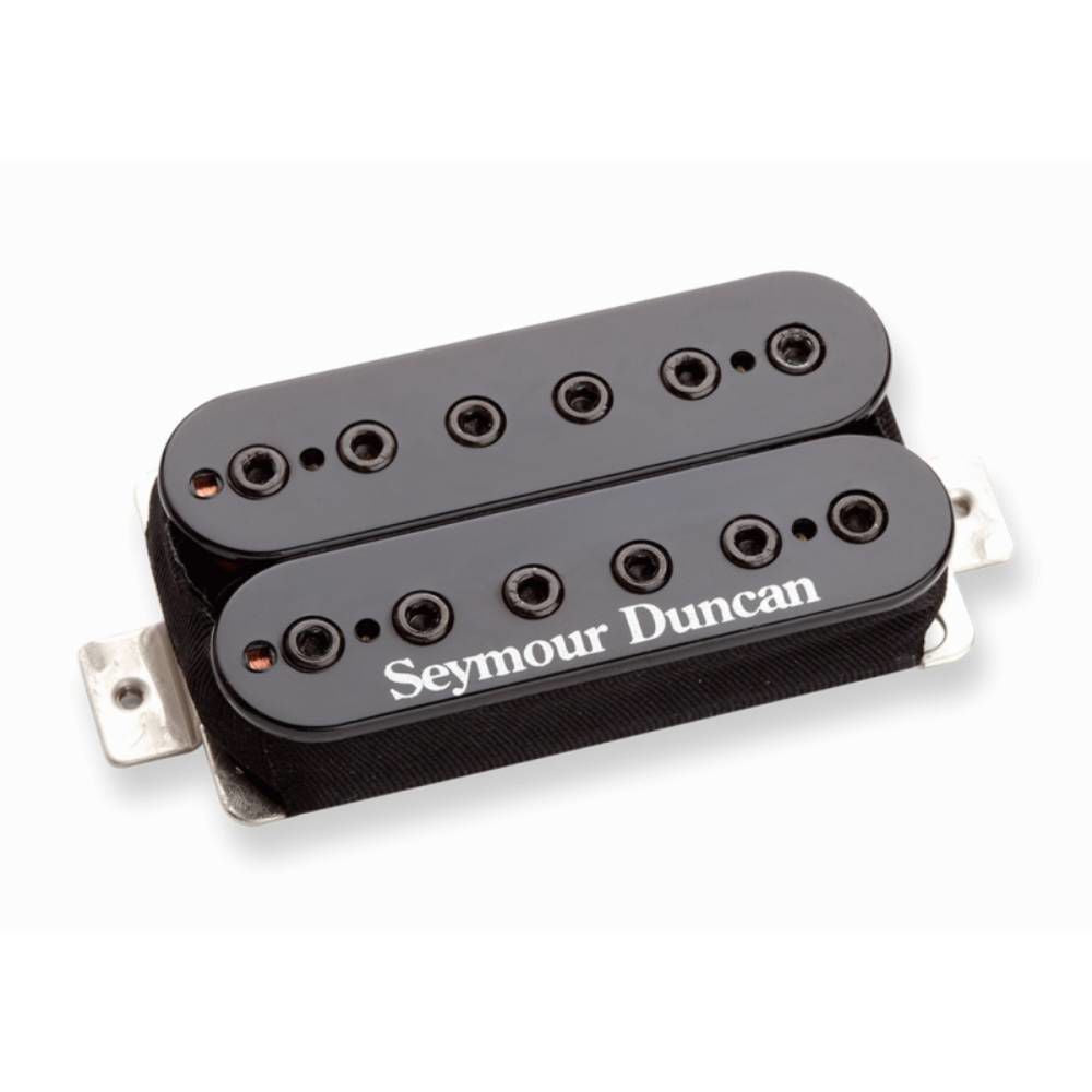 Seymour Duncan SH-10B Full Shred pickup in black for electric guitar, showing the metal cover and coil details.