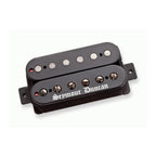 Seymour Duncan Black Winter Humbucker Bridge pickup in sleek black finish, showcasing detailed construction and design.