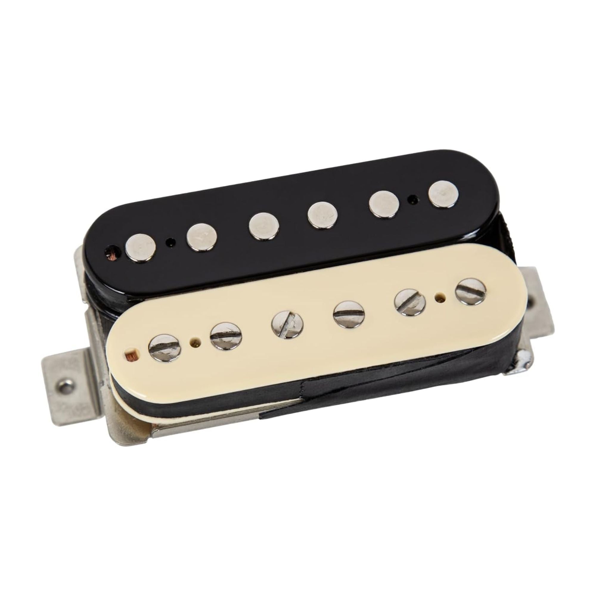 Seymour Duncan Slash 3.0 Zebra humbucker bridge pickup with black and cream zebra design for electric guitars.