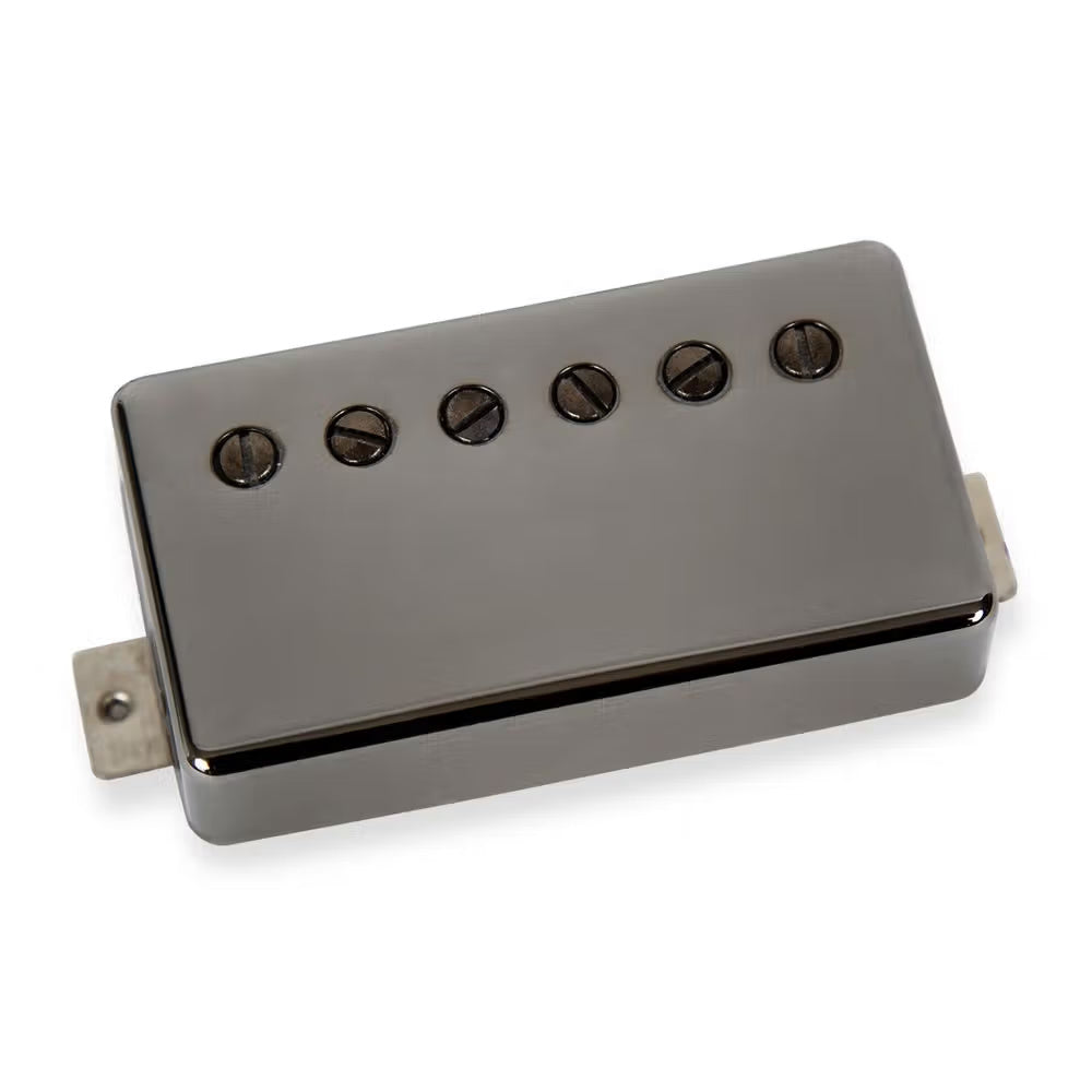 Seymour Duncan LLT Slash 3.0 Humbucker Neck pickup in black nickel for electric guitars, shown with mounting hardware.