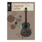 AMEB Classical Guitar Series 2 First Grade book cover, featuring guitar illustrations and instructional details.