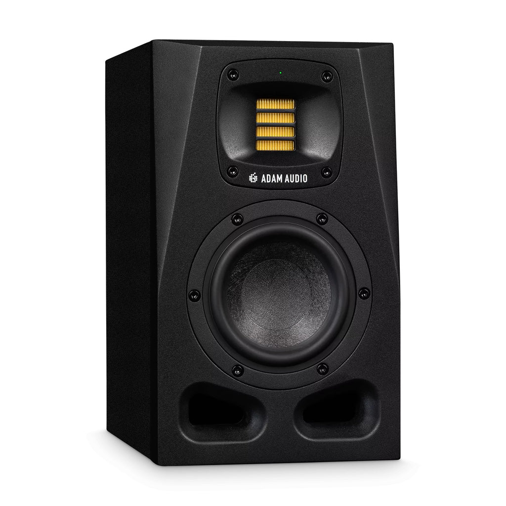 ADAM Audio A4V 4-inch two-way nearfield studio monitor speaker, single unit, designed for professional audio monitoring.