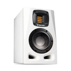 Adam Audio A4V nearfield studio monitor with white 2-way design and 4-inch woofer, ideal for professional audio mixing.