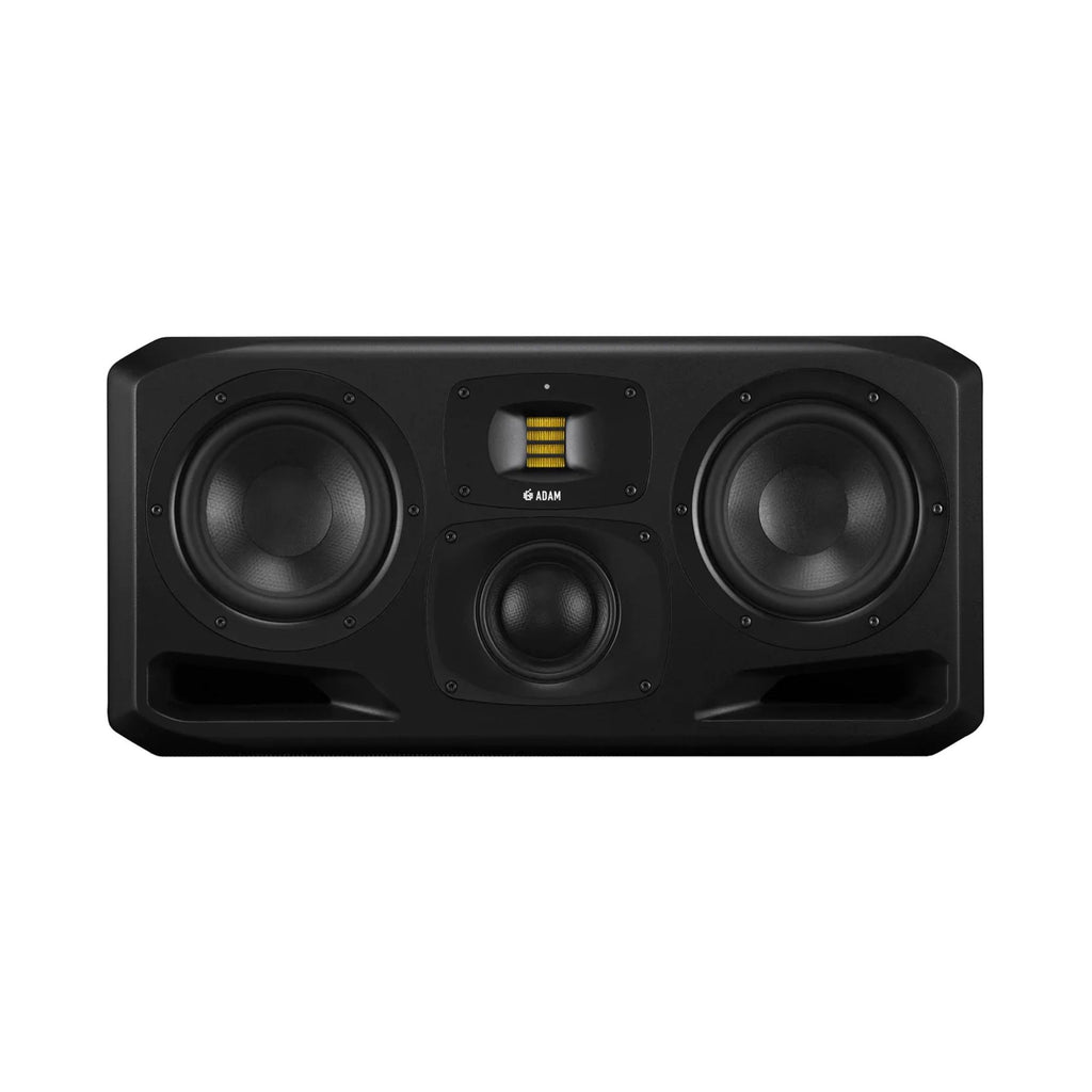 ADAM Audio Adam S3H 2x7 inch 3-way nearfield studio monitor speaker, showing the front panel with drivers and branding.