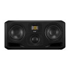 ADAM Audio S3H 2x7 inch 3-way nearfield studio monitor speaker, front view showing driver configuration and sleek black design.