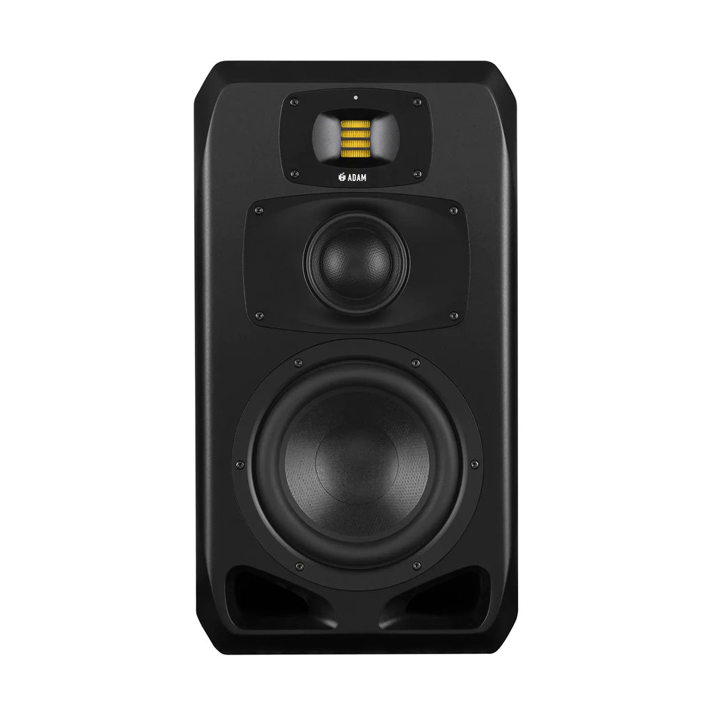 ADAM Audio Adam S3V studio monitors with 9-inch woofer, nearfield and midfield 3-way system for accurate sound reproduction