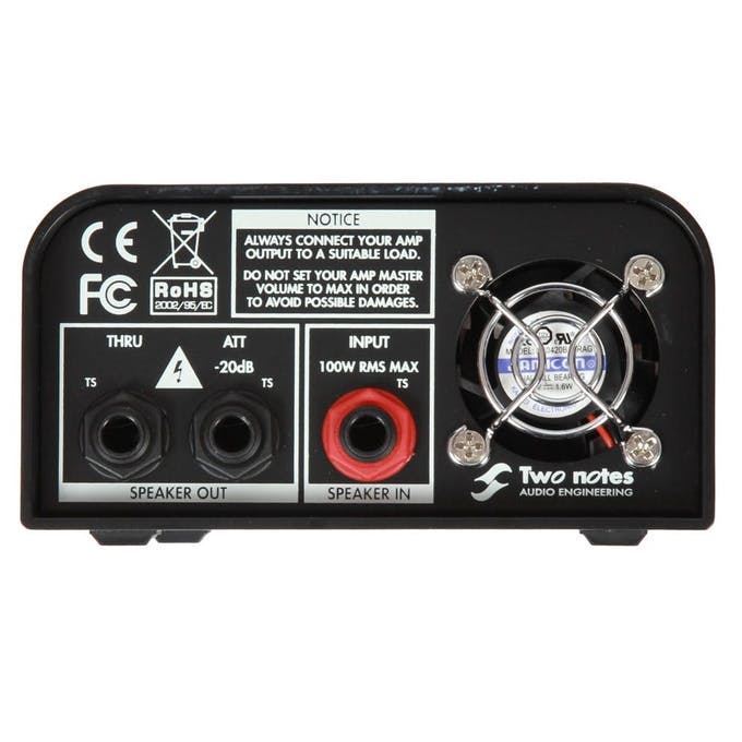 Two Notes Torpedo Captor Compact Loadbox and Amp DI effects pedal, 8 Ohm, with control knobs and connection ports visible