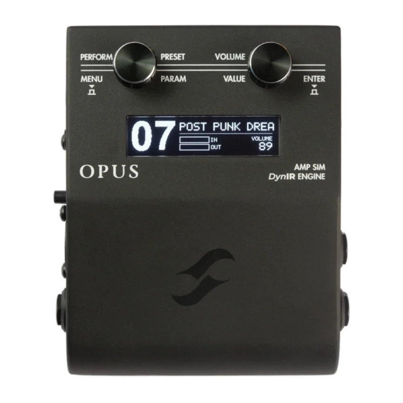 TWONOTES Two Notes OPUS amp simulator and DynIR engine effects pedal with multiple control knobs and input/output jacks.