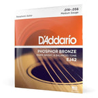 DAddario EJ42 Resophonic Acoustic Guitar Strings 16-56 Phosphor Bronze Medium
