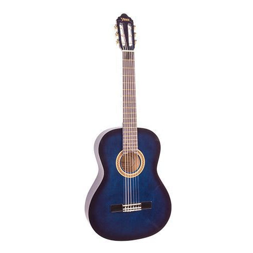 Valencia VC102BUS 1/2 Size Classical Guitar - Blue Sunburst