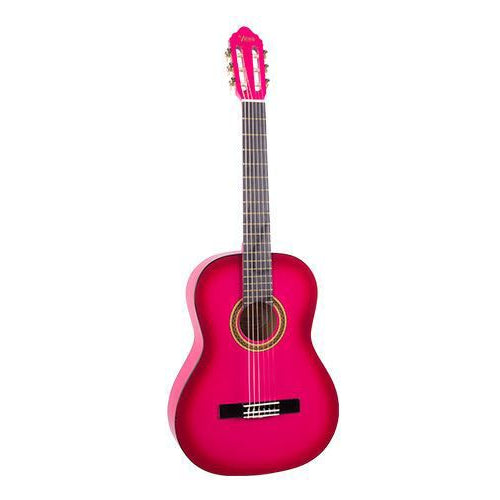 Valencia VC104PKS 4/4 Size Classical Guitar - Pink Sunburst