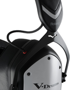 Roland VMH-D1 V-Drums headphones by V-MODA, over-ear drum headphones with comfortable ear cups and adjustable headband.