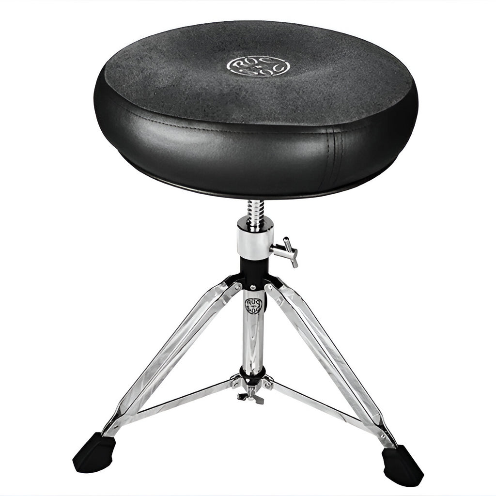 Roc-N-Soc Manual Spindle Round Top Drum Throne - Grey