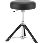 Pearl 15" gas lift drum throne with a round red cloth seat and matching red gas lift base.