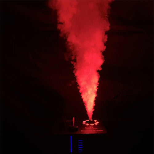 DL Geyser 1000W Fog Machine with LED Light, Timer, and Wireless Remote