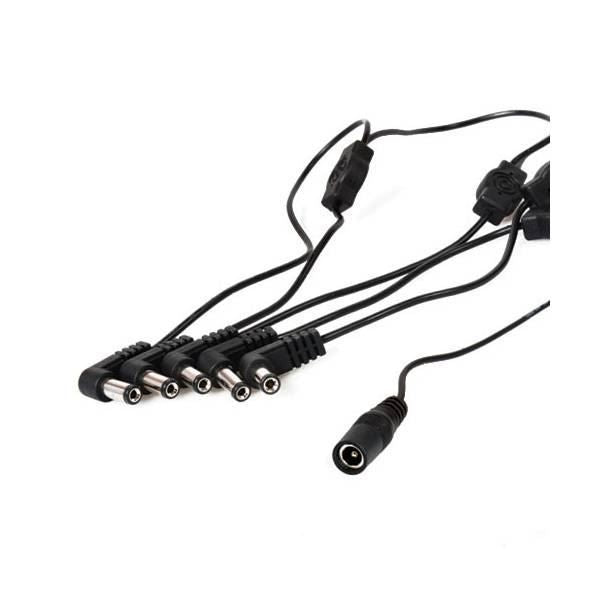 T-Rex Black DC Link Extension Cable 75cm for effects power supplies, showcasing durable connectors and flexible length.