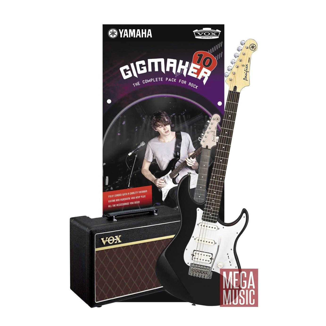 Yamaha Gigmaker Electric Guitar Pack (Guitar and Vox Amplifier) Black