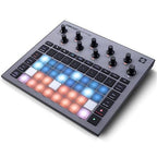 Novation Circuit Rhythm groovebox with pads and controls, ideal for music production and live performances.