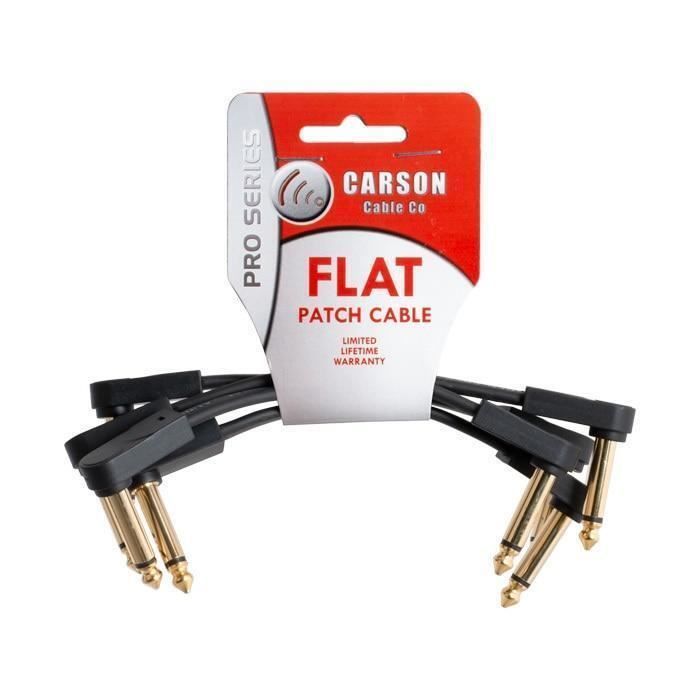 Carson Pro FLAT4PK Patch Cables - 4 inch