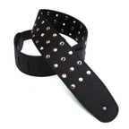 DSL Straps Metal Series Stud Metal Guitar Strap 2.5in Stud and Eyelets - Black