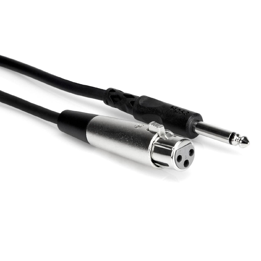 Hosa PXF-120 20 ft audio cable with 1/4-inch TS to XLR3F connectors, designed for professional audio and musical instruments.
