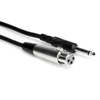 Hosa PXF-120 20 ft audio cable with 1/4-inch TS to XLR3F connectors, designed for professional audio and musical instruments.
