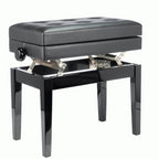 Beale BPB220BK Height-Adjustable Piano Stool with Storage - Black