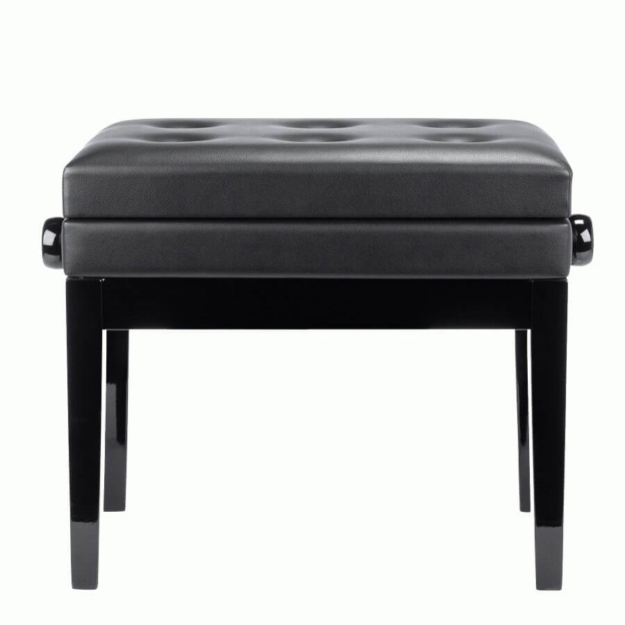 Beale BPB220BK Height-Adjustable Piano Stool with Storage - Black