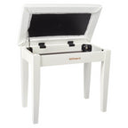 Roland RPB-100 Piano Bench with Storage Compartment - Satin White