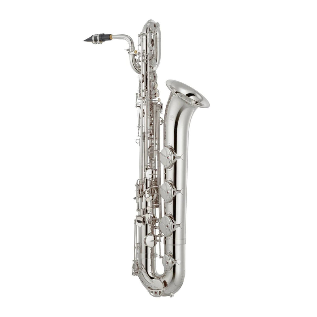 Yamaha YBS-480S Intermediate Baritone Saxophone with Floor Peg - Silver Plated