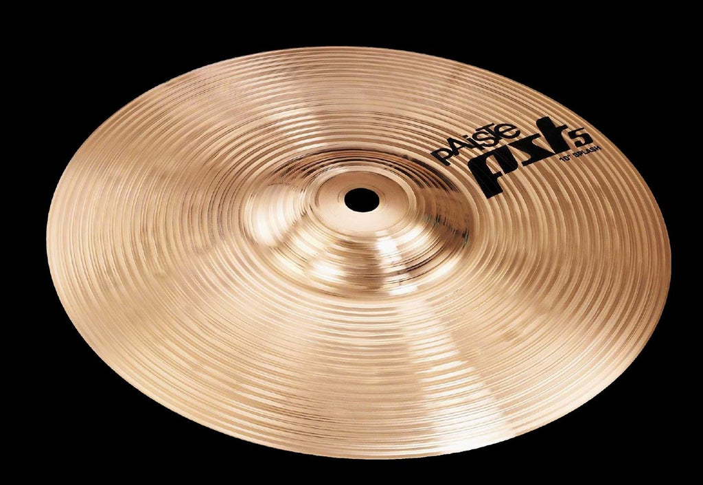 Paiste 10 PST 5 Splash Cymbal, showcasing a shiny finish and compact size, ideal for dynamic drumming.