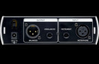 PreSonus TubePre V2 tube preamp with controls and input/output connectors on a studio outboard equipment rack.