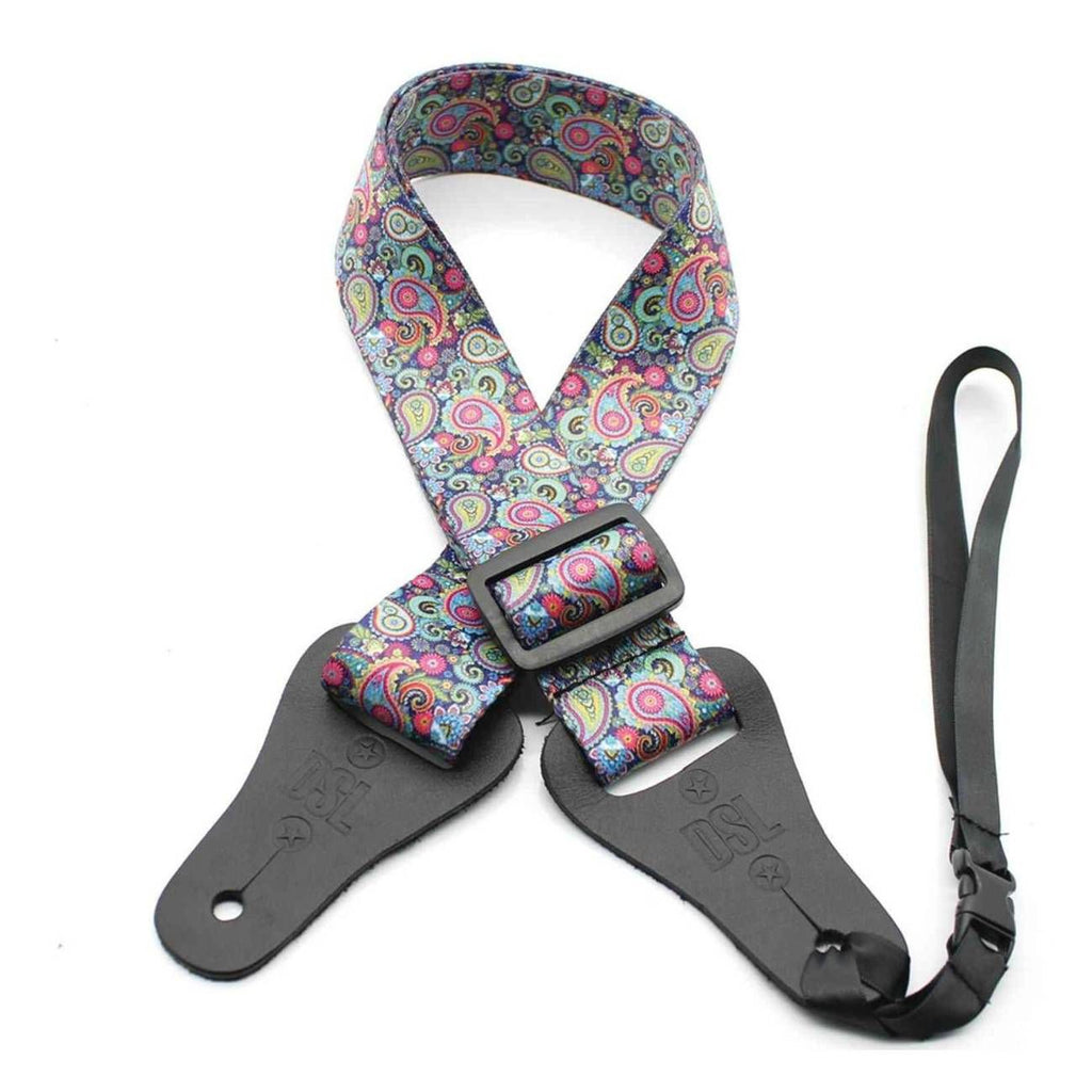 DSL Straps Bluegrass Series Poly Ukulele Strap 1.5in - Pais Purple
