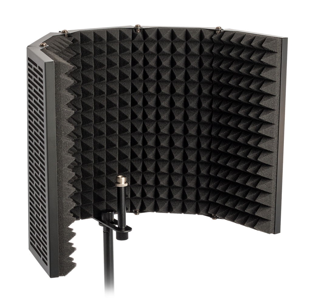 Xtreme GM65 Pop Isolation Field with adjustable frame and soundproofing material for studio recording environments.
