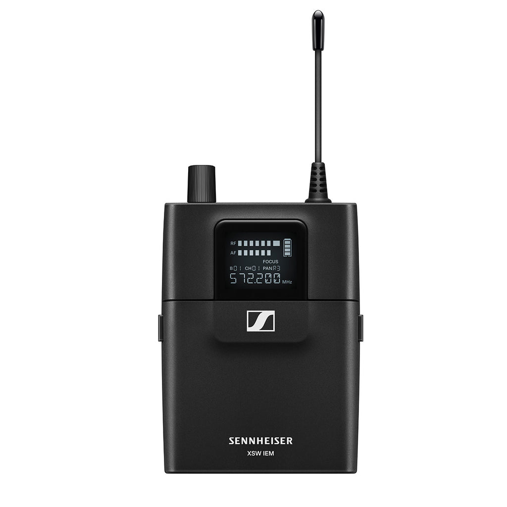Sennheiser XSW IEM System C in-ear headphones with wireless transmitter and receiver, frequency range 662-686 MHz.