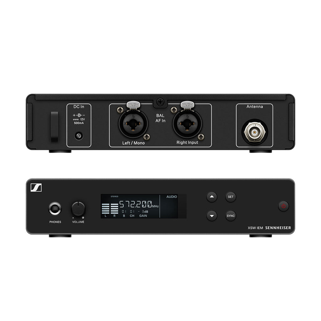 Sennheiser XSW IEM System C in-ear headphones with microphone and controls, wireless audio equipment for professional monitoring