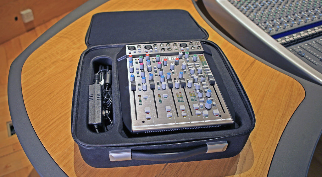 Solid State Logic Six Carry Case for rack gear, featuring durable material and a sleek design for protection and transport.