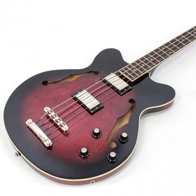 Hofner Verythin Bass CT Long Scale Bass Guitar in Dark Sunburst