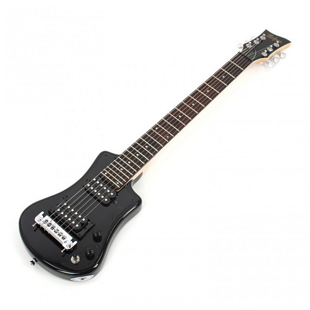 Hofner Deluxe Shorty Electric Guitar with Gig Bag - Black