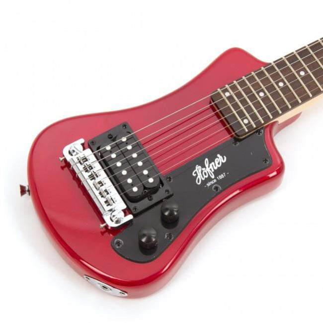 Hofner Shorty Electric Guitar with Gig Bag - Red