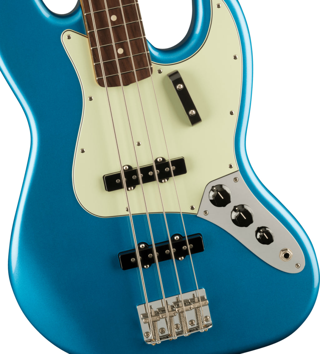 Fender Vintera II 60s Jazz Bass Guitar with Rosewood Fretboard in Lake Placid Blue