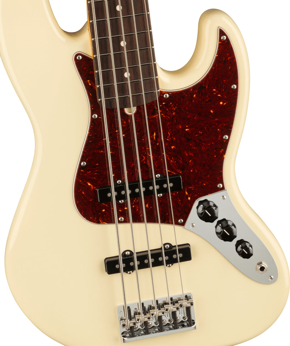 Fender American Professional II Jazz Bass V with Rosewood Fretboard in Olympic White