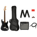 Squier Affinity Stratocaster HSS Pack with Fender Frontman 15G Amplifier and Accessories - Charcoal Frost Metallic