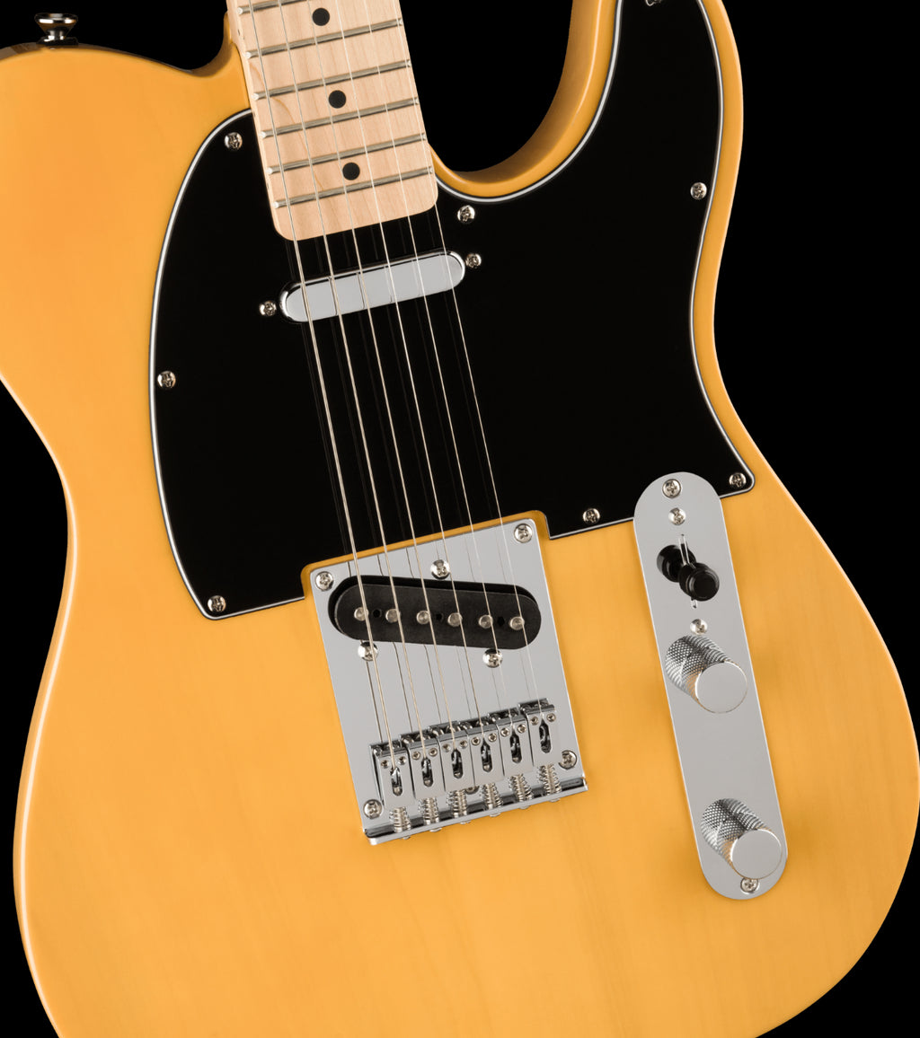 Squier Affinity Series Telecaster, Maple Fingerboard, Black Pickguard, Butterscotch Blonde